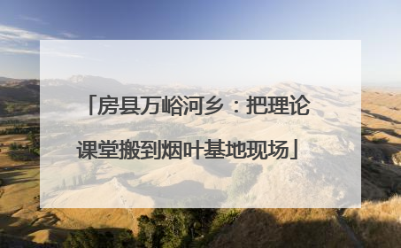 房县万峪河乡：把理论课堂搬到烟叶基地现场