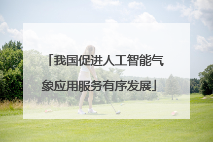 我国促进人工智能气象应用服务有序发展