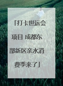 打卡世运会项目 成都东部新区亲水消费季来了