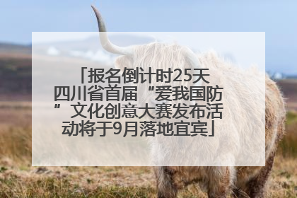 报名倒计时25天 四川省首届“爱我国防”文化创意大赛发布活动将于9月落地宜宾