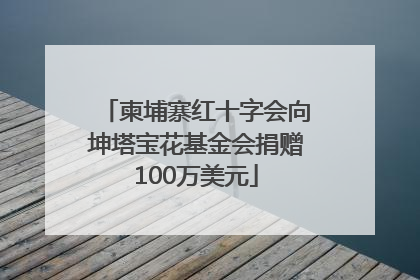 柬埔寨红十字会向坤塔宝花基金会捐赠100万美元