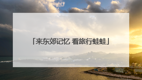 来东郊记忆 看旅行蛙蛙