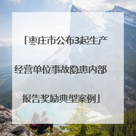 枣庄市公布3起生产经营单位事故隐患内部报告奖励典型案例