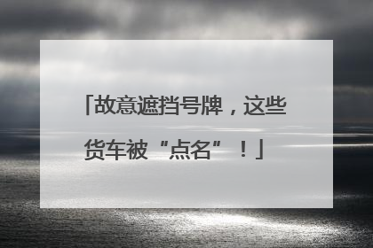 故意遮挡号牌，这些货车被“点名”！