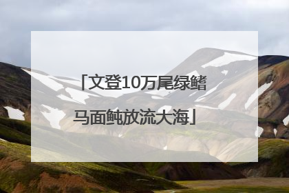 文登10万尾绿鳍马面鲀放流大海