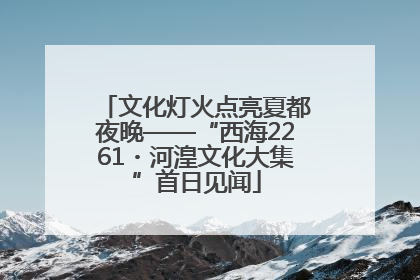 文化灯火点亮夏都夜晚——“西海2261・河湟文化大集”首日见闻