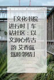 文化书院进行时｜车站社区：以文润心传古韵 艾香氤氲睦邻情
