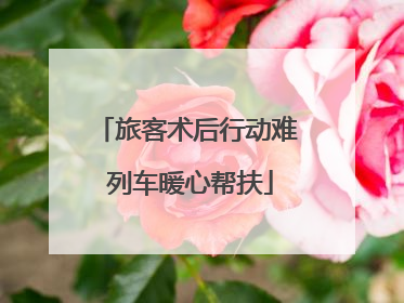 旅客术后行动难 列车暖心帮扶