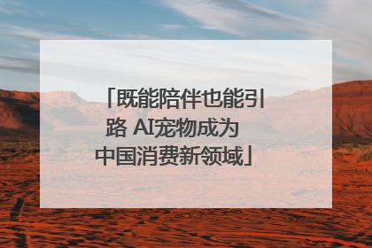 既能陪伴也能引路 AI宠物成为中国消费新领域