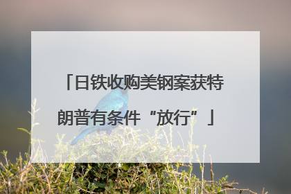 日铁收购美钢案获特朗普有条件“放行”