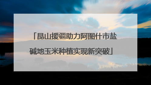昆山援疆助力阿图什市盐碱地玉米种植实现新突破