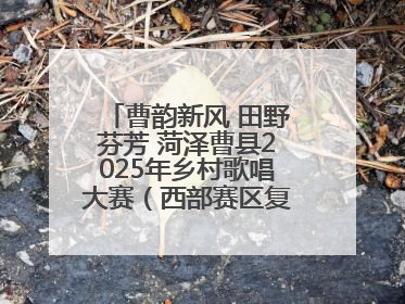 曹韵新风 田野芬芳 菏泽曹县2025年乡村歌唱大赛（西部赛区复赛）举行