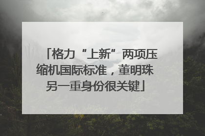 格力“上新”两项压缩机国际标准，董明珠另一重身份很关键