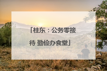 桂东：公务零接待 勤俭办食堂