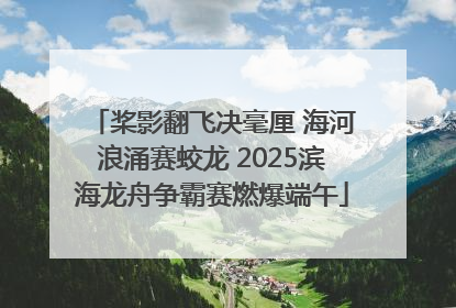 桨影翻飞决毫厘 海河浪涌赛蛟龙 2025滨海龙舟争霸赛燃爆端午