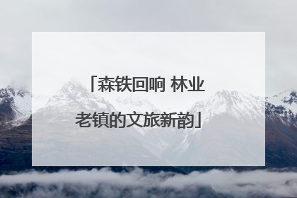森铁回响 林业老镇的文旅新韵