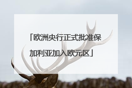 欧洲央行正式批准保加利亚加入欧元区