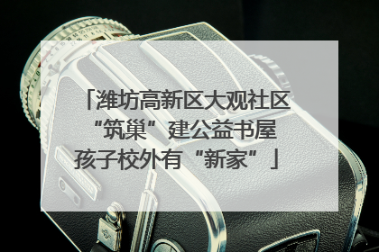 潍坊高新区大观社区“筑巢”建公益书屋 孩子校外有“新家”
