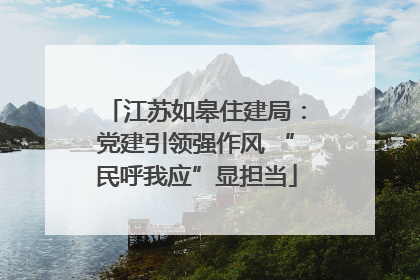 江苏如皋住建局：党建引领强作风 “民呼我应”显担当