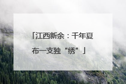 江西新余：千年夏布一支独“绣”