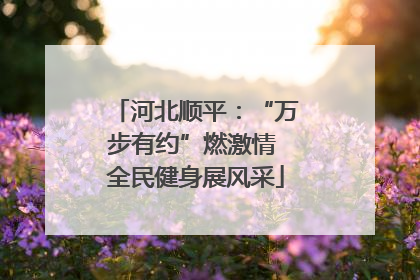 河北顺平：“万步有约”燃激情 全民健身展风采