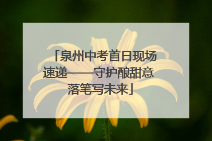 泉州中考首日现场速递——守护酿甜意 落笔写未来