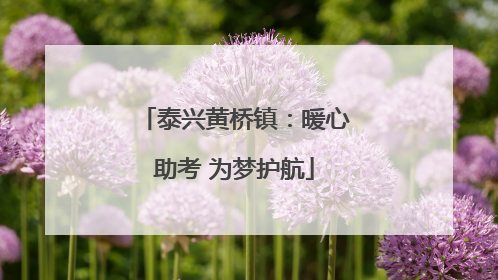 泰兴黄桥镇：暖心助考 为梦护航