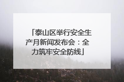 泰山区举行安全生产月新闻发布会：全力筑牢安全防线