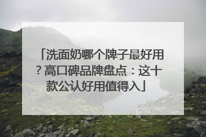 洗面奶哪个牌子最好用？高口碑品牌盘点：这十款公认好用值得入