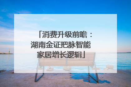 消费升级前瞻：湖南金证把脉智能家居增长逻辑