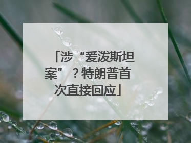 涉“爱泼斯坦案”？特朗普首次直接回应