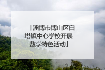 淄博市博山区白塔镇中心学校开展数学特色活动