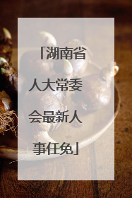 湖南省人大常委会最新人事任免