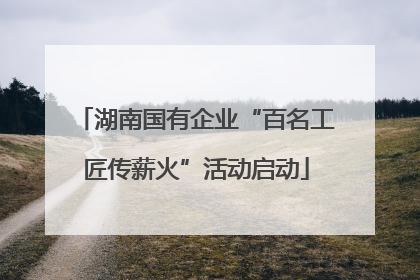 湖南国有企业“百名工匠传薪火”活动启动