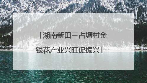 湖南新田三占塘村金银花产业兴旺促振兴