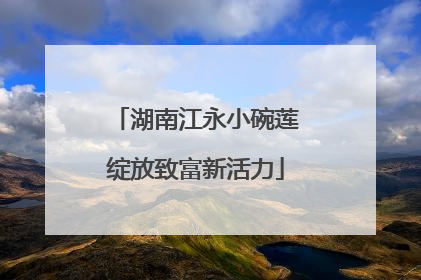 湖南江永小碗莲绽放致富新活力