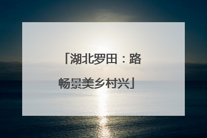 湖北罗田：路畅景美乡村兴