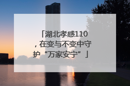 湖北孝感110，在变与不变中守护“万家安宁”