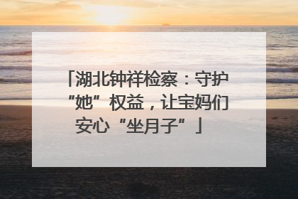 湖北钟祥检察：守护“她”权益，让宝妈们安心“坐月子”