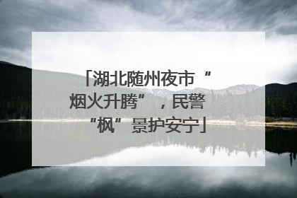 湖北随州夜市“烟火升腾”，民警“枫”景护安宁