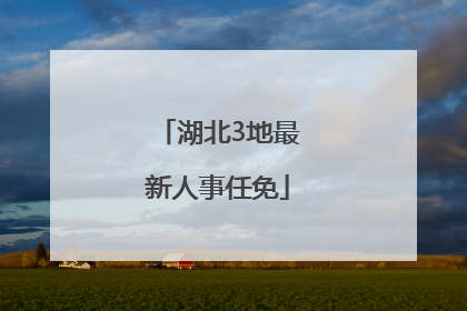 湖北3地最新人事任免
