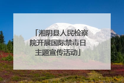 湘阴县人民检察院开展国际禁毒日主题宣传活动