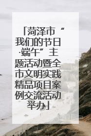 菏泽市“我们的节日·端午”主题活动暨全市文明实践精品项目案例交流活动举办