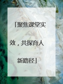聚焦课堂实效，共探育人新路径