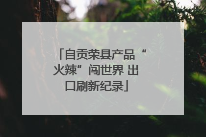 自贡荣县产品“火辣”闯世界 出口刷新纪录