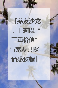 茅友沙龙：王莉以“三重价值”与茅友共探情感逻辑