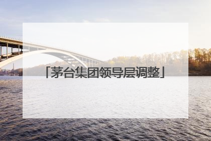 茅台集团领导层调整