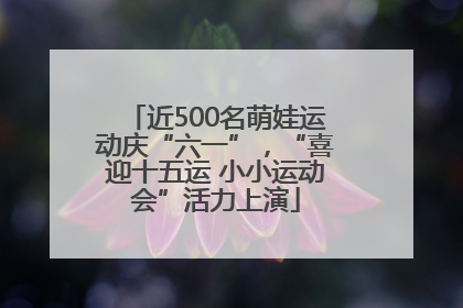 近500名萌娃运动庆“六一”，“喜迎十五运 小小运动会”活力上演
