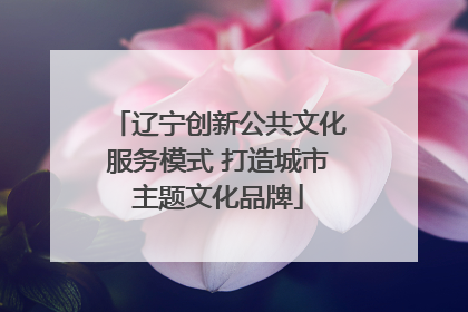 辽宁创新公共文化服务模式 打造城市主题文化品牌