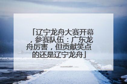 辽宁龙舟大赛开幕，参赛队伍：广东龙舟厉害，但贡献笑点的还是辽宁龙舟